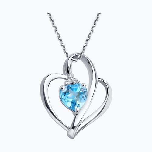 Подвеска из серебра с топазом и фианитами из серебро — вид 2