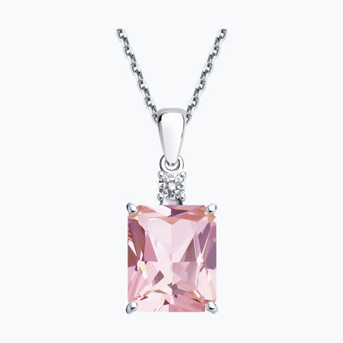 Подвеска из серебра с ситаллом и фианитом из серебро — вид 2