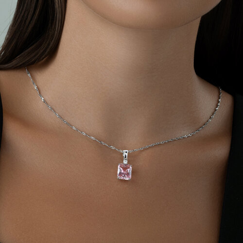 Подвеска из серебра с ситаллом и фианитом из серебро — вид 4