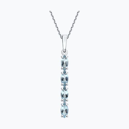 Подвеска из серебра с топазами из серебро — вид 2