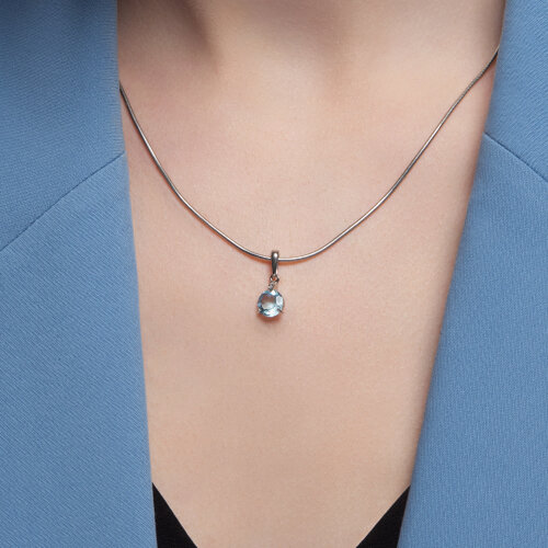 Подвеска из серебра с топазом и фианитами из серебро — вид 4