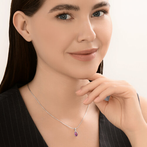 Подвеска из серебра с аметистом из серебро — вид 5