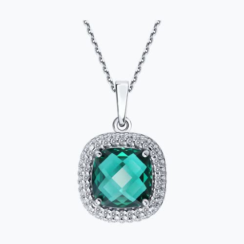 Подвеска из серебра с кварцем и фианитами из серебро — вид 2