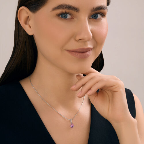 Подвеска из серебра с аметистом из серебро — вид 5