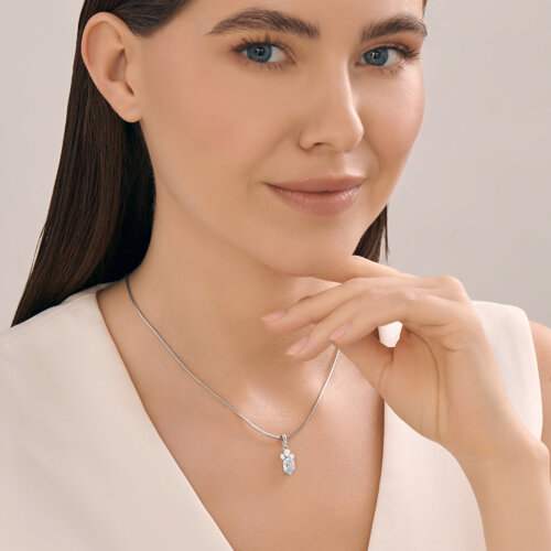 Подвеска из серебра с топазом и фианитами из серебро — вид 5