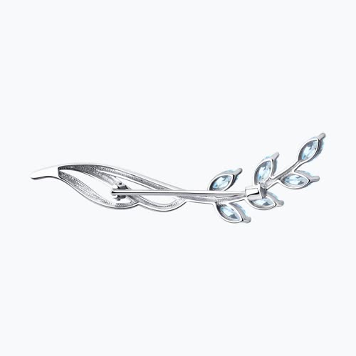 Брошь из серебра с голубыми топазами из серебро — вид 2