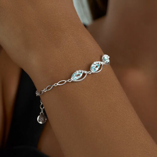 Браслет из серебра с топазами и фианитами из серебро — вид 3