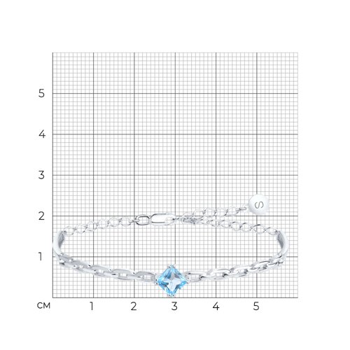 Браслет из серебра с топазом из серебро — вид 4