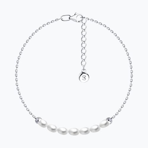 Браслет из серебра с жемчугом из серебро