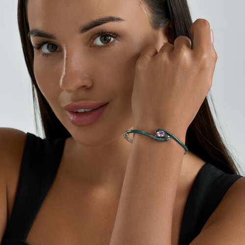 Браслет из серебра с миксом камней из серебро — вид 3