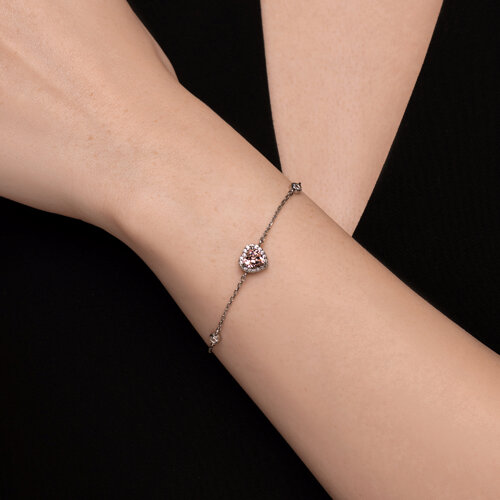 Браслет из серебра с ситаллом и фианитами из серебро — вид 4