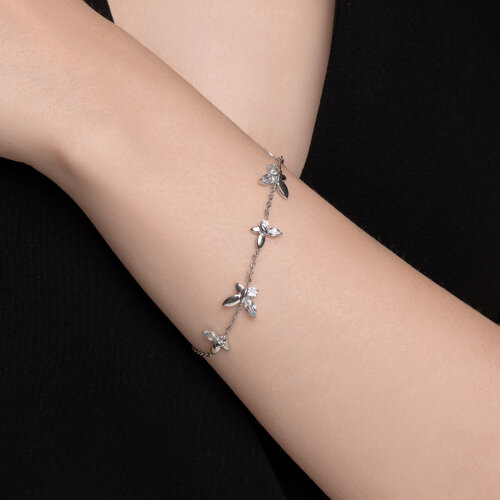 Браслет из серебра с топазами из серебро — вид 3