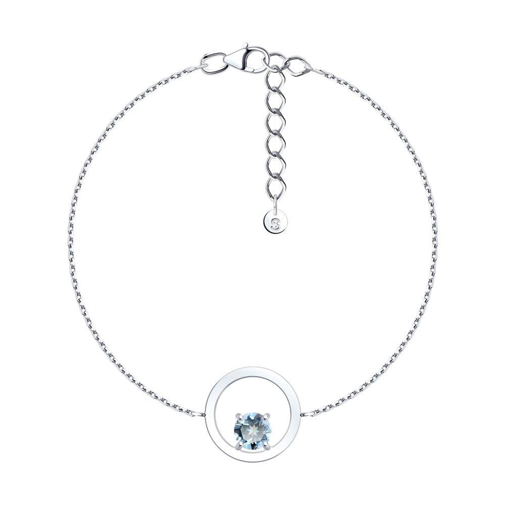 Браслет из серебра с топазом - видео на модели