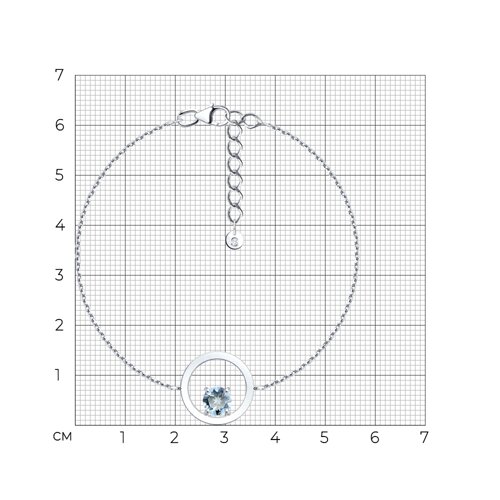 Браслет из серебра с топазом из серебро — вид 4