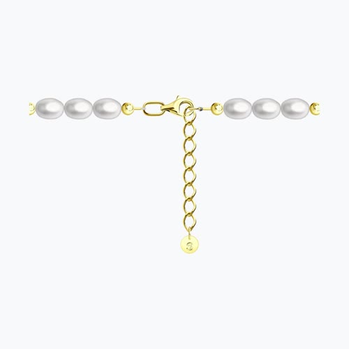 Браслет из золочёного серебра с жемчугом из серебро — вид 2