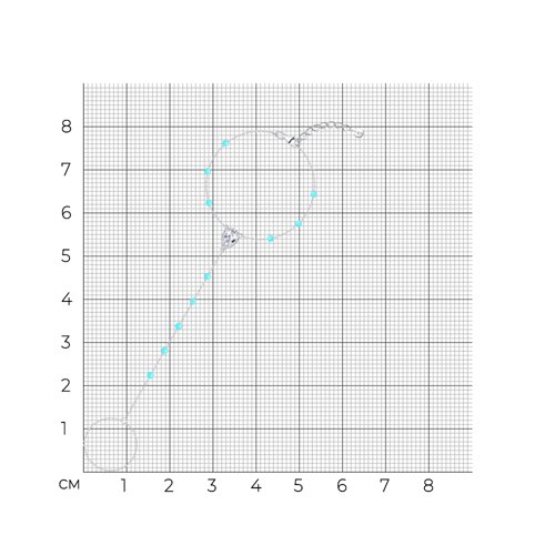 Браслет из серебра с бирюзой и фианитом из серебро — вид 3