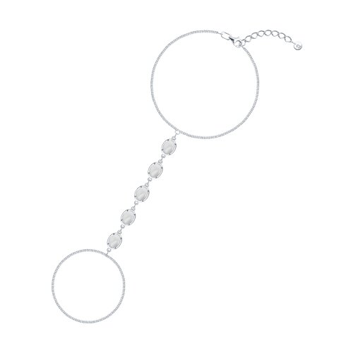 Браслет из серебра с горным хрусталем - видео