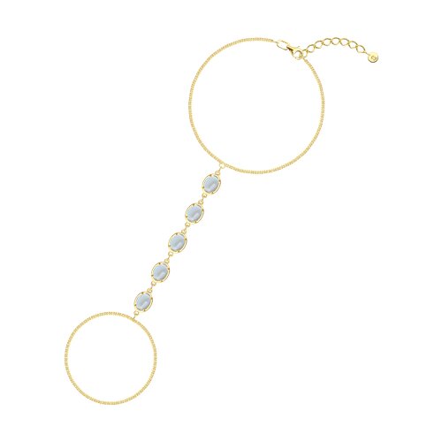 Браслет из золочёного серебра с топазами - видео