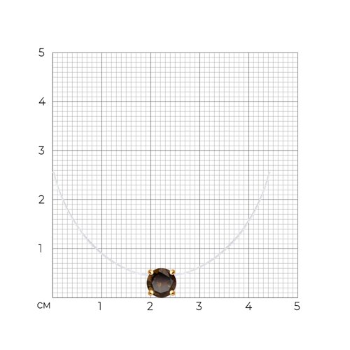 Колье из золочёного серебра с раухтопазом из золочение розовое — вид 4