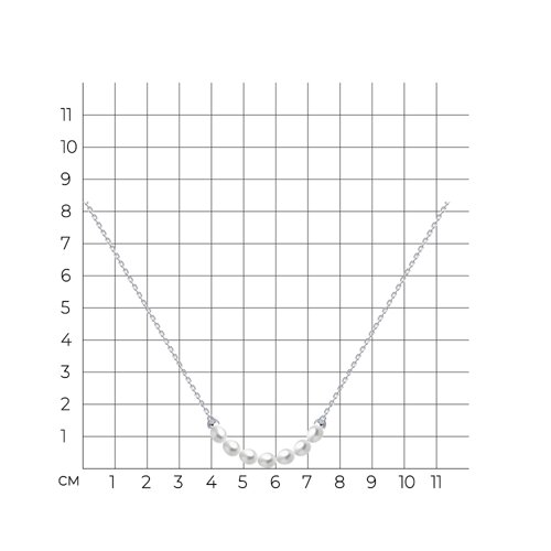 Колье из серебра с жемчугом из серебро — вид 4
