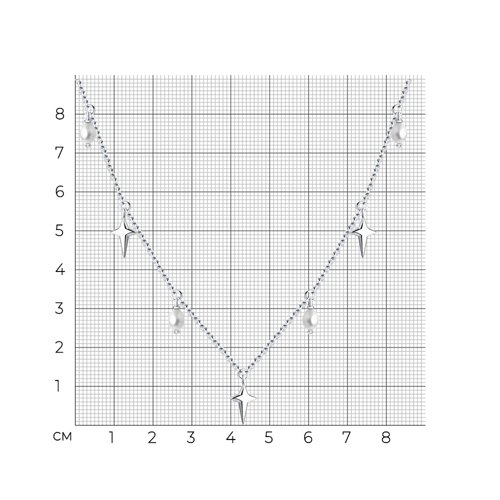 Колье из серебра с жемчугом из серебро — вид 5
