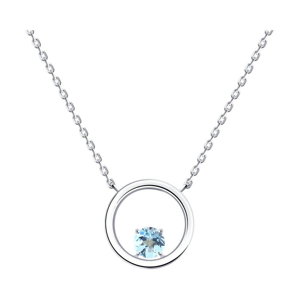 Колье из серебра с топазом