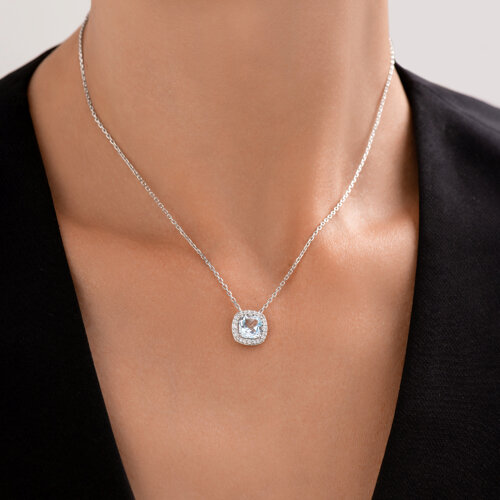 Колье из серебра с топазом и фианитами из серебро — вид 3