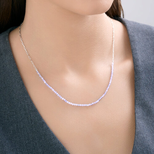 Колье из серебра с танзанитами из серебро — вид 3