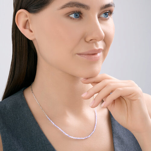 Колье из серебра с танзанитами из серебро — вид 4