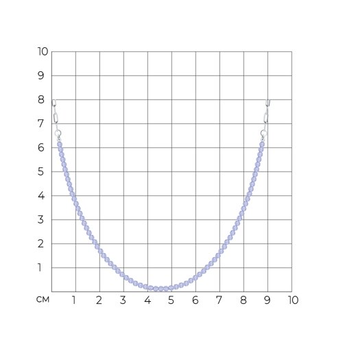 Колье из серебра с танзанитами из серебро — вид 5
