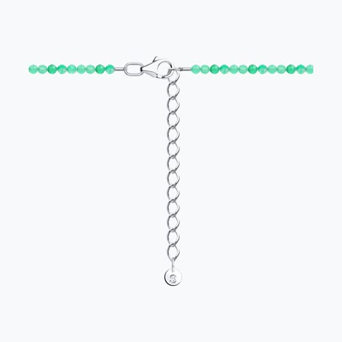 Колье из серебра с жемчугом и агатами из родированное серебро — вид 5