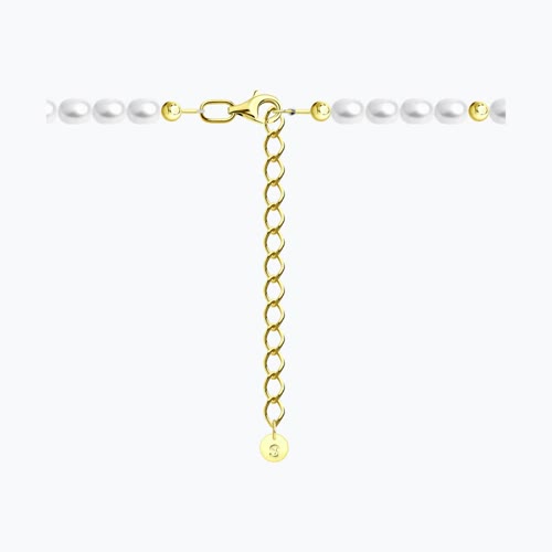 Колье из золочёного серебра с жемчугом из серебро — вид 2