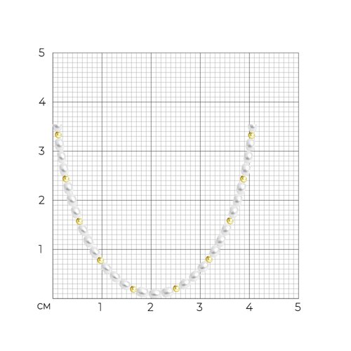 Колье из золочёного серебра с жемчугом из серебро — вид 5