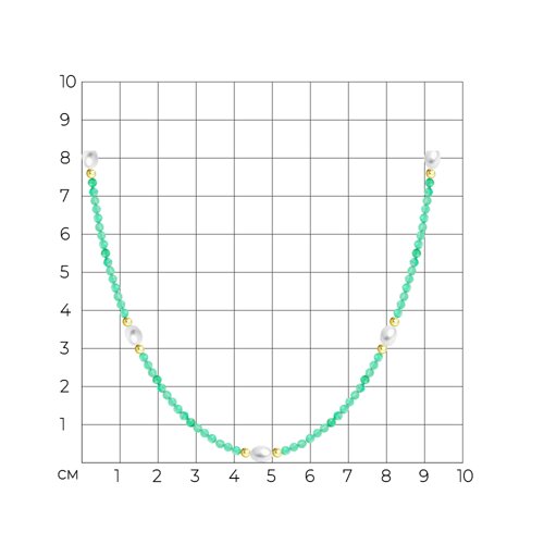 Колье из серебра с полудрагоценными вставками из серебро — вид 5