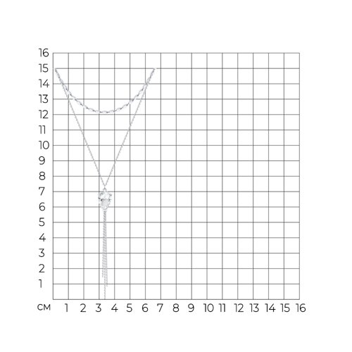Колье из серебра с горным хрусталем из родированное серебро — вид 3