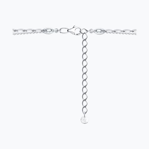 Колье из серебра с горным хрусталем из родированное серебро — вид 4