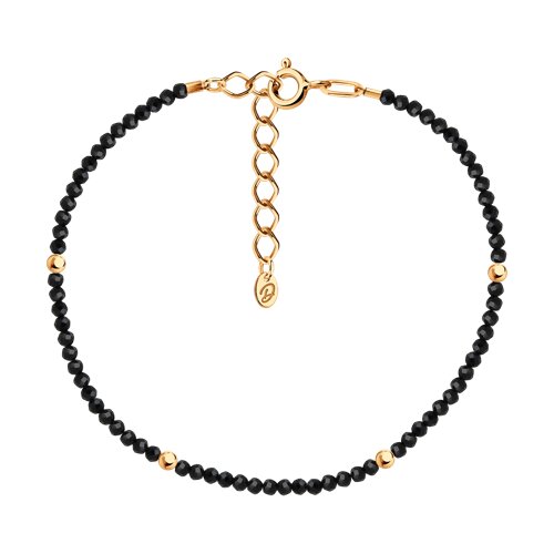 Браслет из золочёного серебра с шпинелью