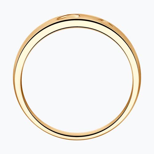 Кольцо из золоченого серебра с фианитом из серебро — вид 2