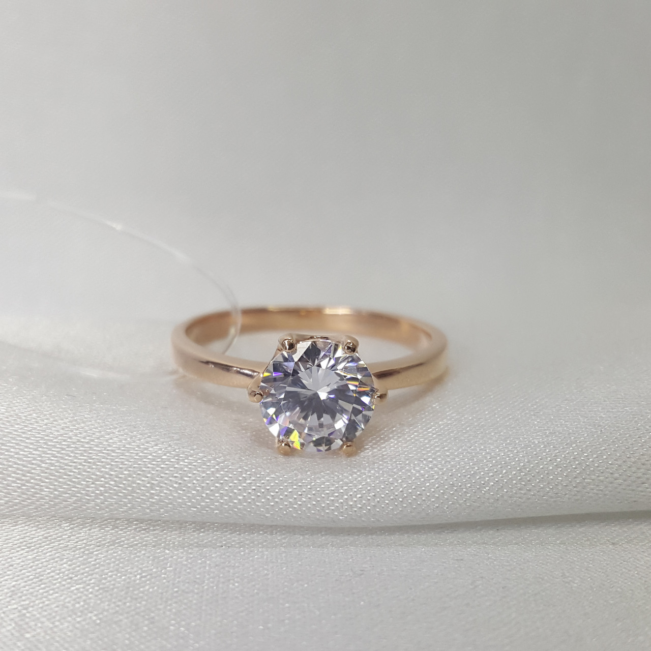 Помолвочное кольцо из позолоченного серебра - видео на модели