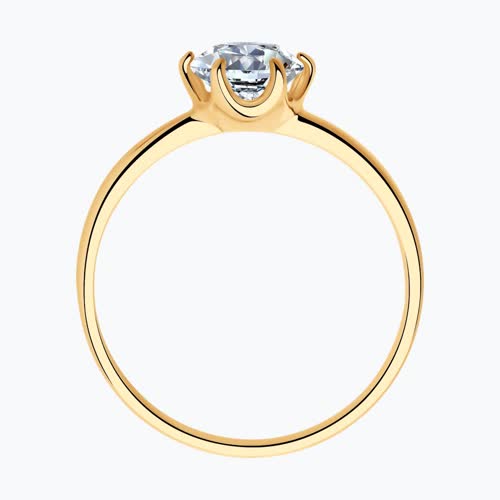 Помолвочное кольцо из позолоченного серебра из серебро — вид 3