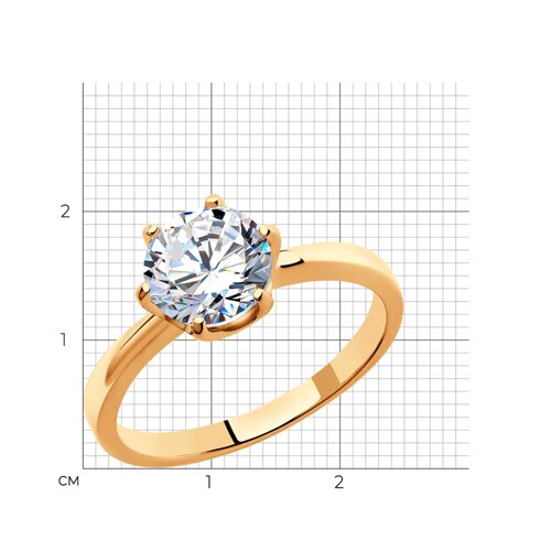 Помолвочное кольцо из позолоченного серебра из серебро — вид 6