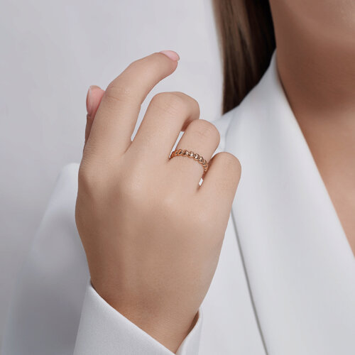 Позолоченное кольцо из серебра из серебро — вид 3