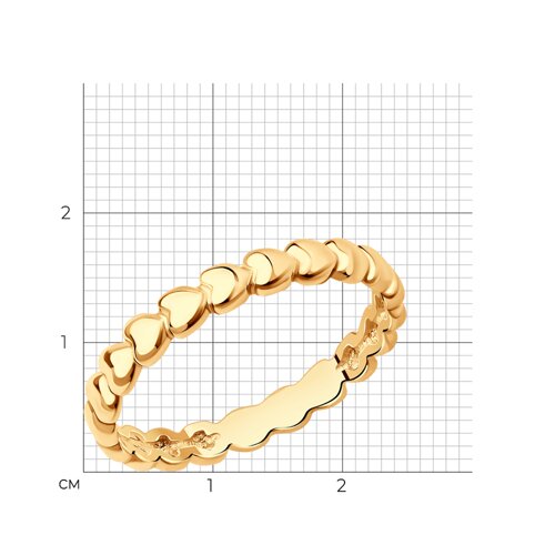 Позолоченное кольцо из серебра из серебро — вид 4
