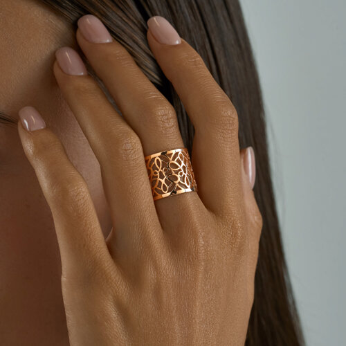 Кольцо из золочёного серебра из серебро — вид 2