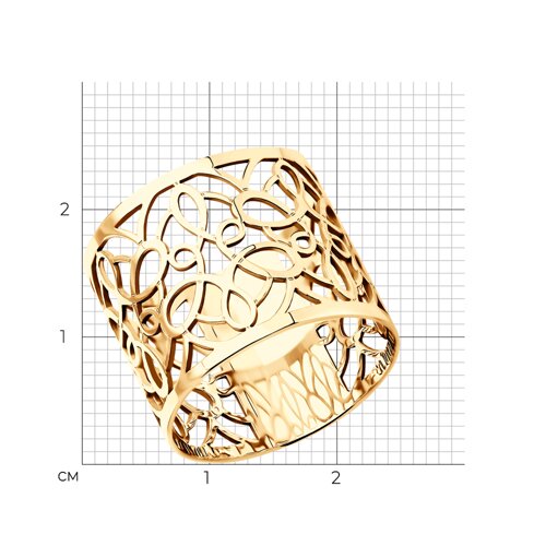 Кольцо из золочёного серебра из серебро — вид 4