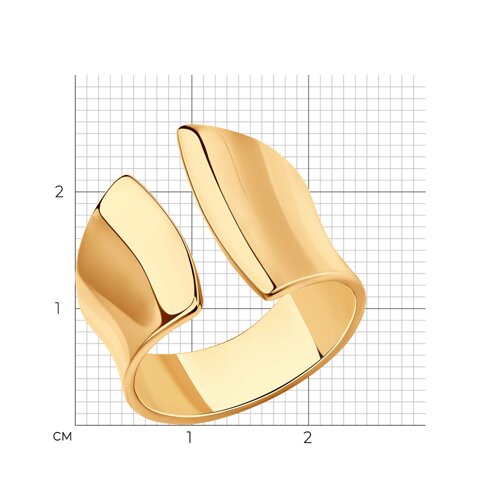 Кольцо из золочёного серебра из серебро — вид 6