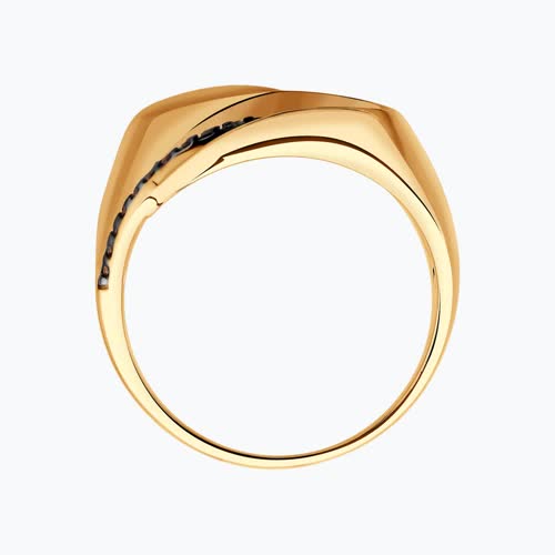 Кольцо из золочёного серебра с фианитами из серебро — вид 2