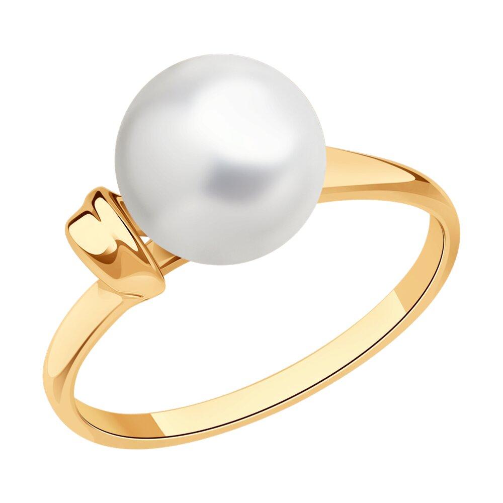 Кольцо из золочёного серебра с жемчугом - видео на модели