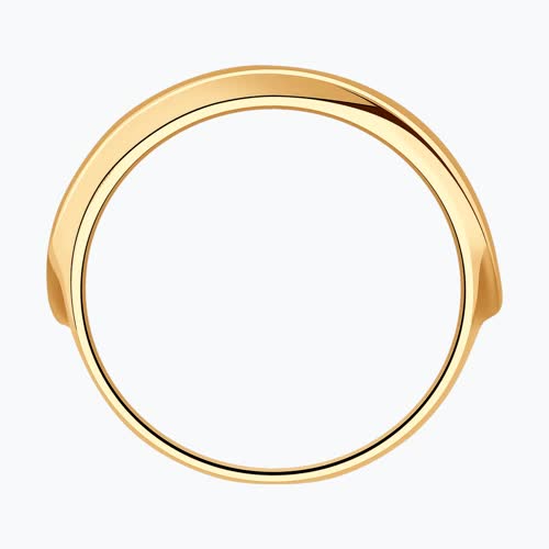 Кольцо из золочёного серебра с кристаллом из серебро — вид 2