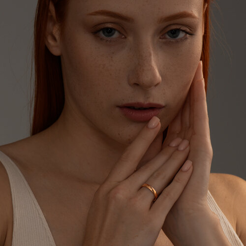 Кольцо из золочёного серебра с эмалью из серебро — вид 4